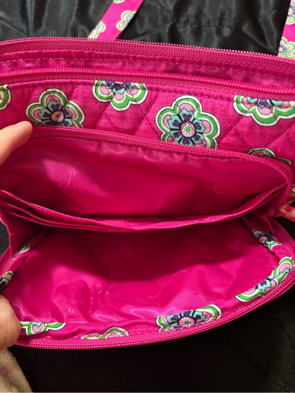 Vera Bradley Hot Pink Floral Crossbody Bag - Picture 6 of 8